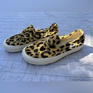 Leopard loafer platform vans